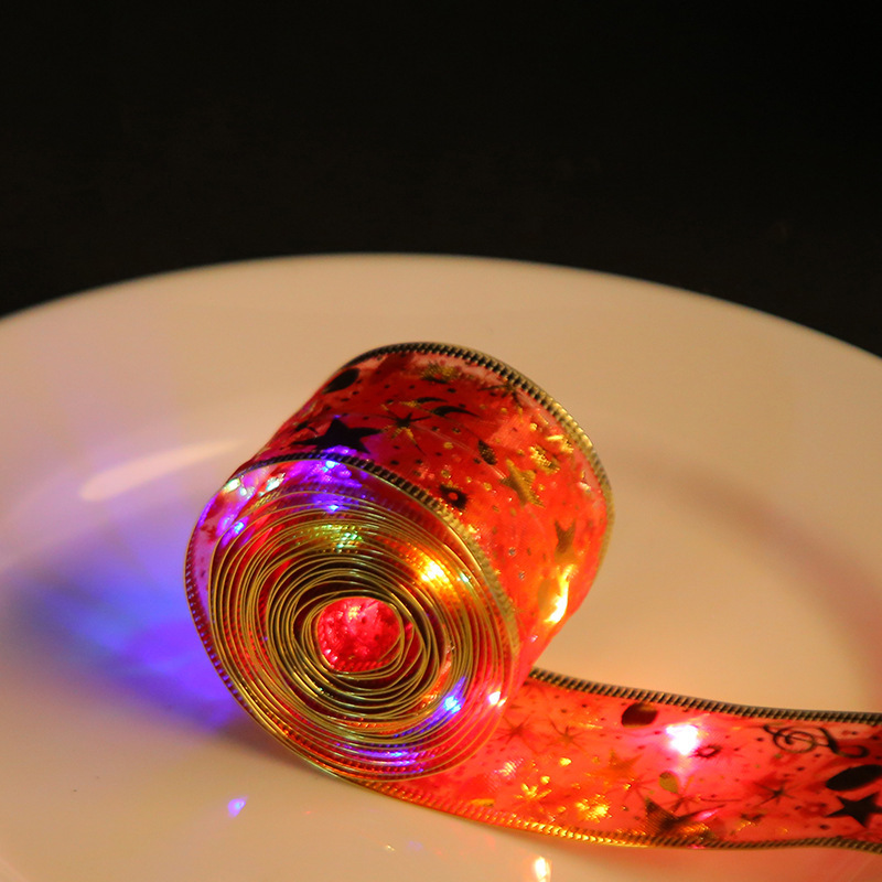 1m Christmas Tree LED Ribbon Lights Decoration LED Lights Battery Operated Christmas Ribbon Fairy String Lights