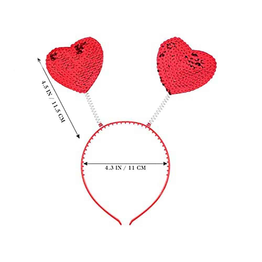 Valentine's Day Party Decoration Headband Red Love Head Buckle Cute Lips Love Sequin Headband Headpiece