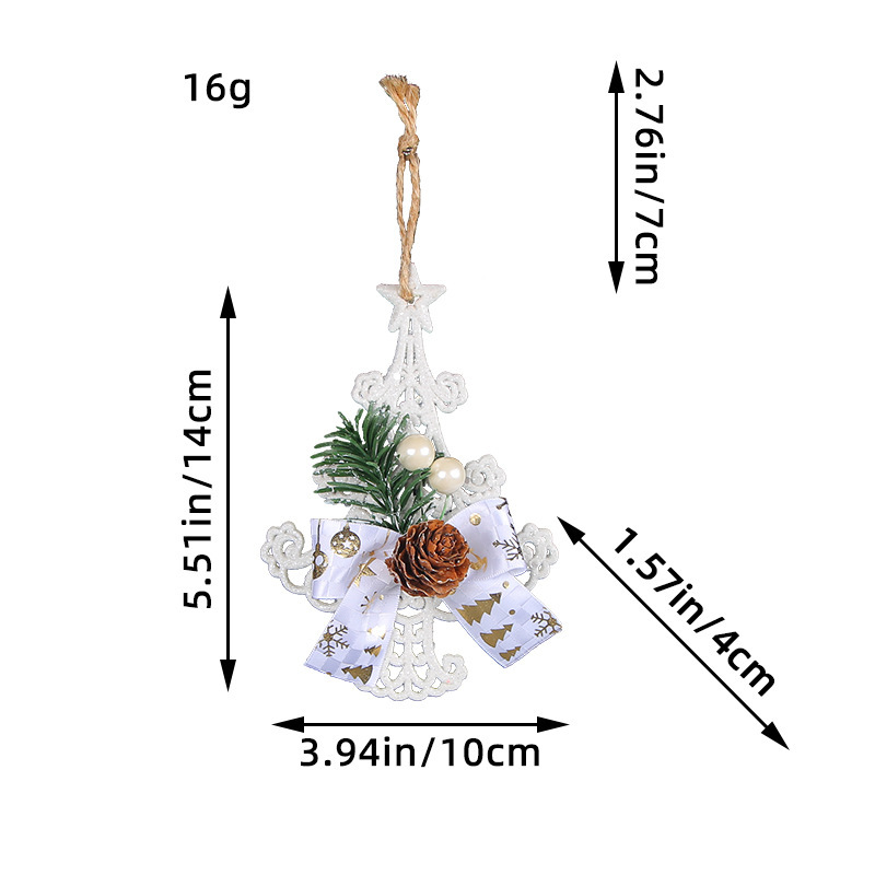 Christmas Angel Wings Ornament for Xmas Tree Plastic Snowflake Christmas Tree Decor