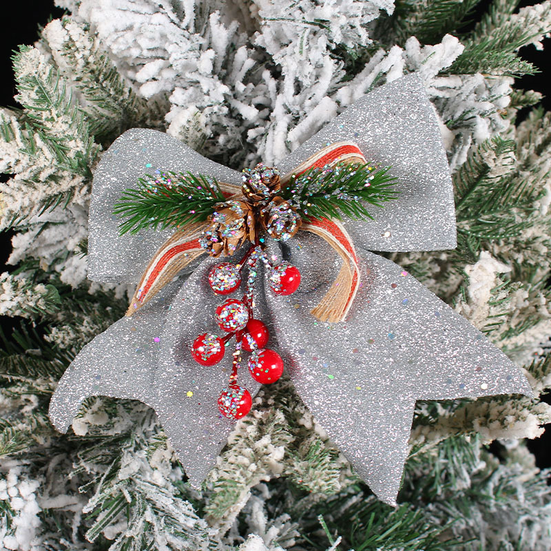 Shiny Bow Christmas Glitter Twist Tie Bows for Decoration Party Decoration