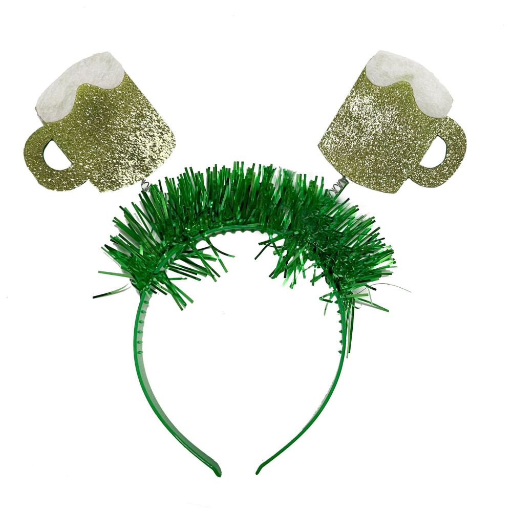 St. Patrick's Day pie headband clover bow green hat headband dress up props