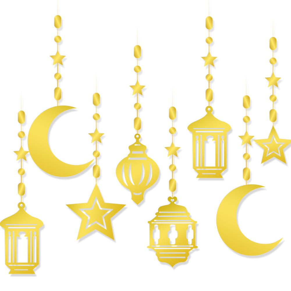 Holiday-themed party decorations star Moon Hollow pendant treading line lace