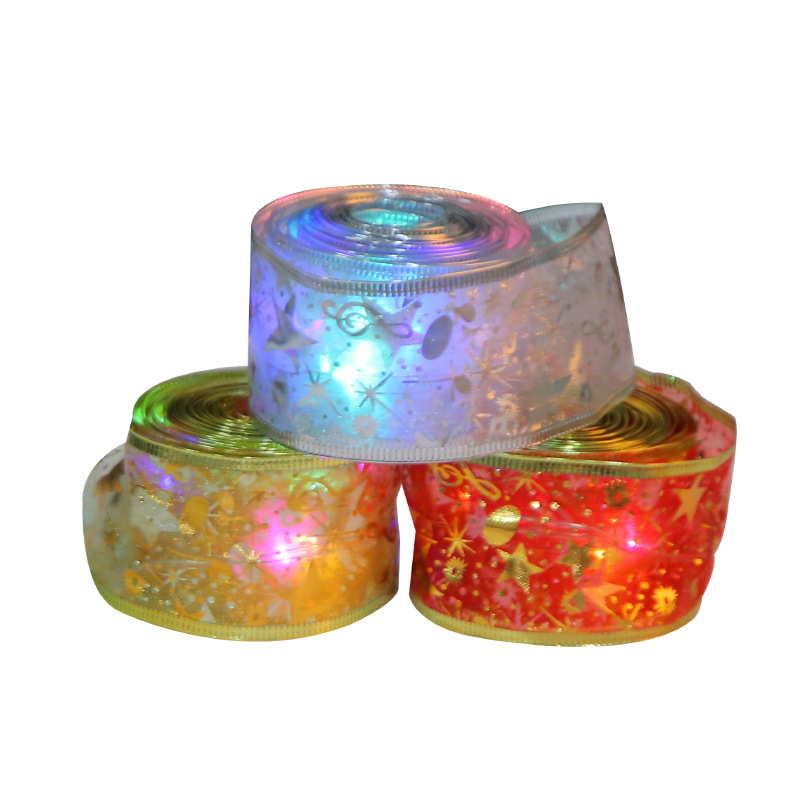 1m Christmas Tree LED Ribbon Lights Decoration LED Lights Battery Operated Christmas Ribbon Fairy String Lights