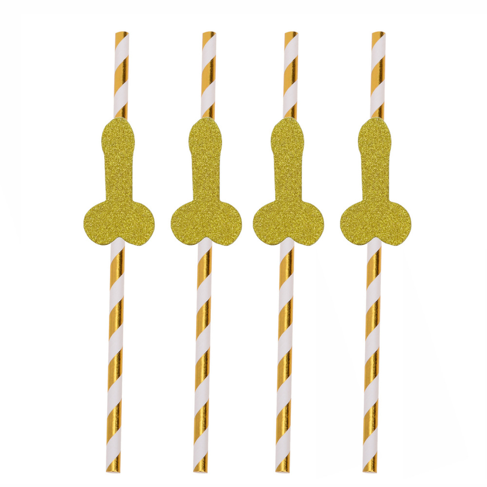 Disposable Creative Paper Straws For Bachelorette Party Decorations Biodegradable Paper Straws