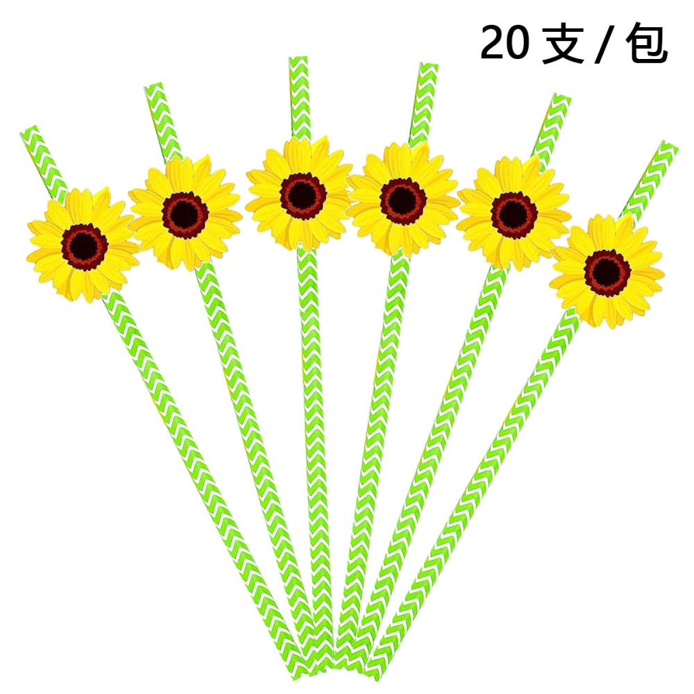 Small Flower Daisies Flower Orange Creative Paper Straw