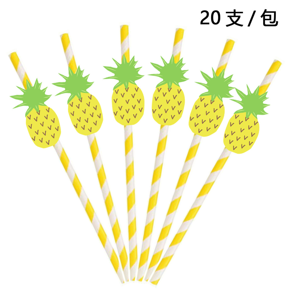 Paper Straw Fruit Mesh Red Pineapple Straw