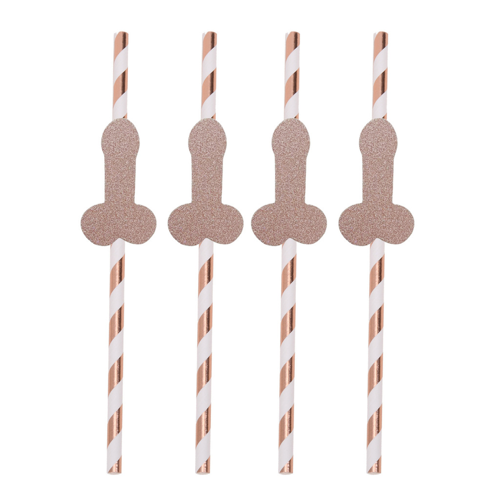 Disposable Creative Paper Straws For Bachelorette Party Decorations Biodegradable Paper Straws