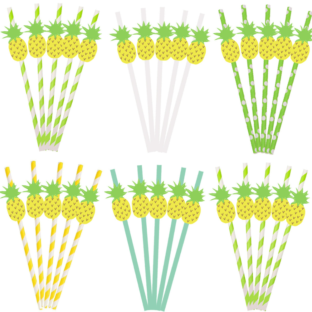 Paper Straw Fruit Mesh Red Pineapple Straw