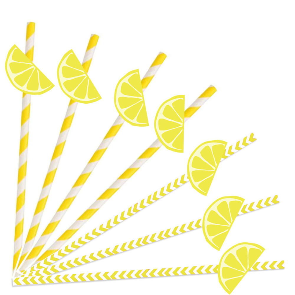 Fruit Orange Lemon Creative Paper Straw Cake Juice Plugin 20 Tribe On Baking Decoration