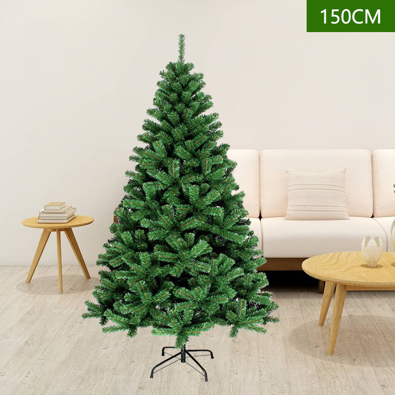 PVC Christmas Tree with 1413 PE&PVC Mixed Branch Tips, Unlit Hinged Premium Spruce Fake Xmas Trees