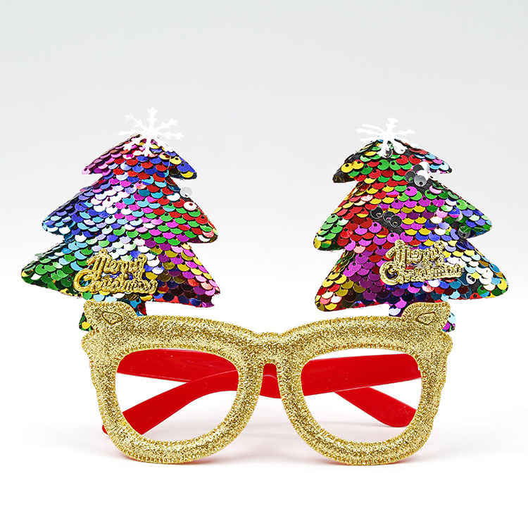Christmas Glasses Frame and Headbands Set Decoration Accessories