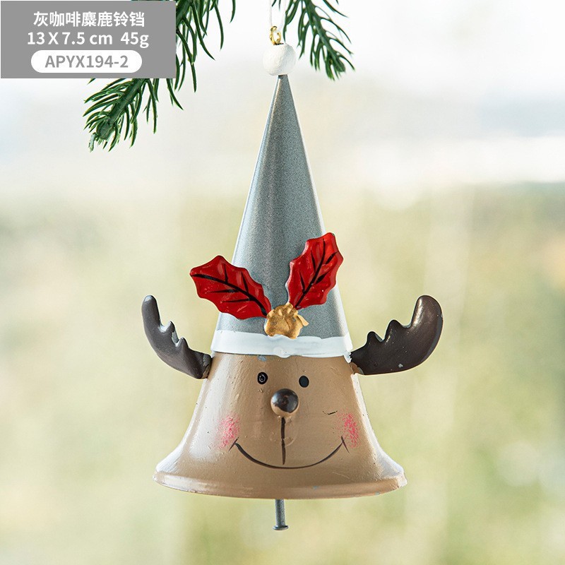Painted Resin Pendant Snowman Christmas Bell Ornaments Christmas Bell