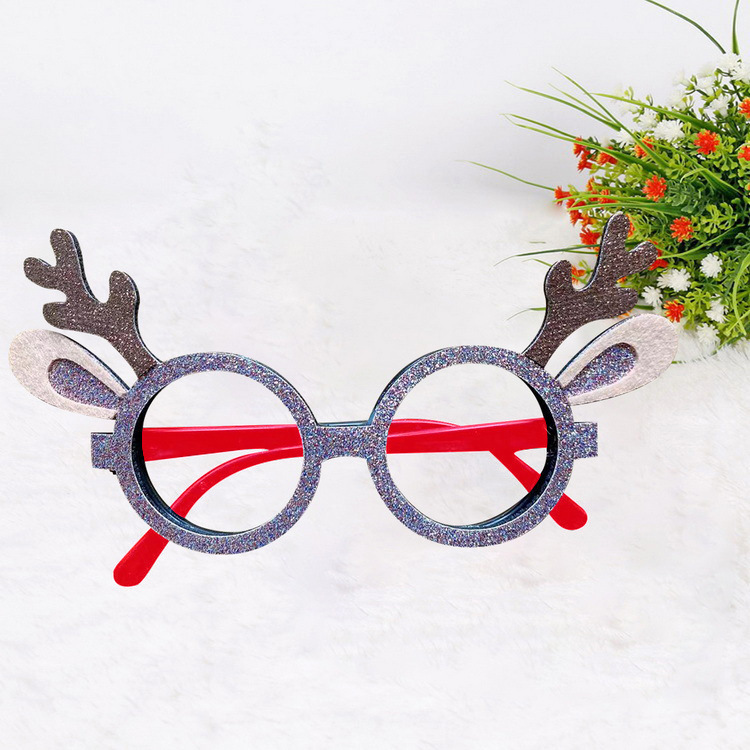 Christmas Glasses Frame and Headbands Set Decoration Accessories