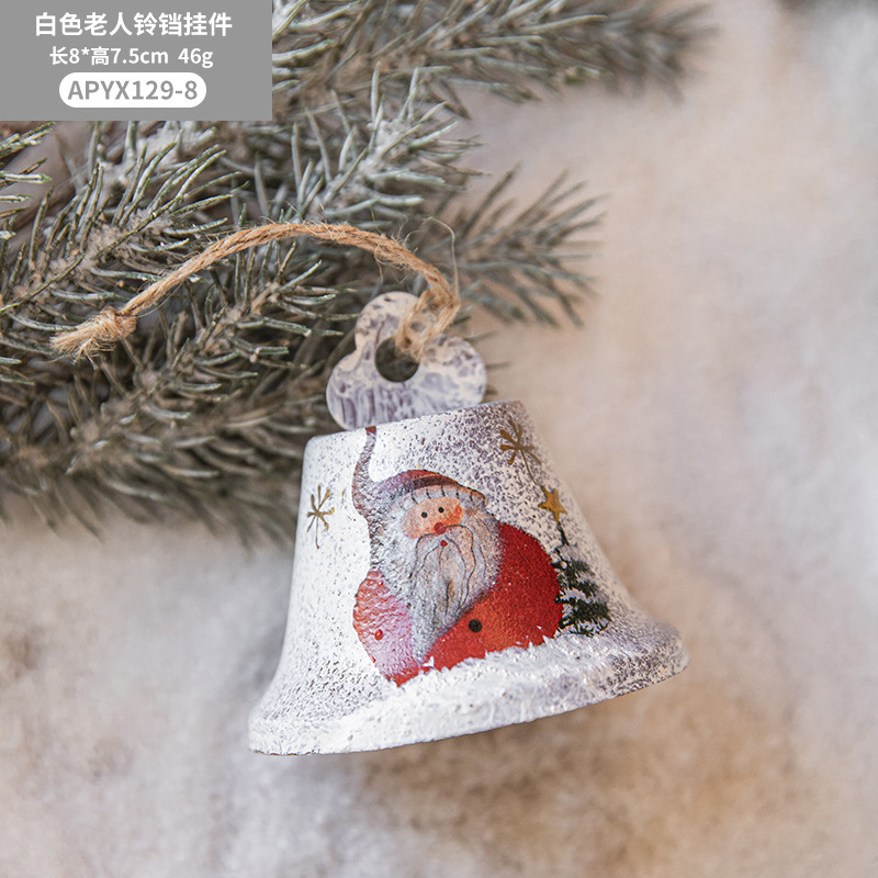 Painted Resin Pendant Snowman Christmas Bell Ornaments Christmas Bell