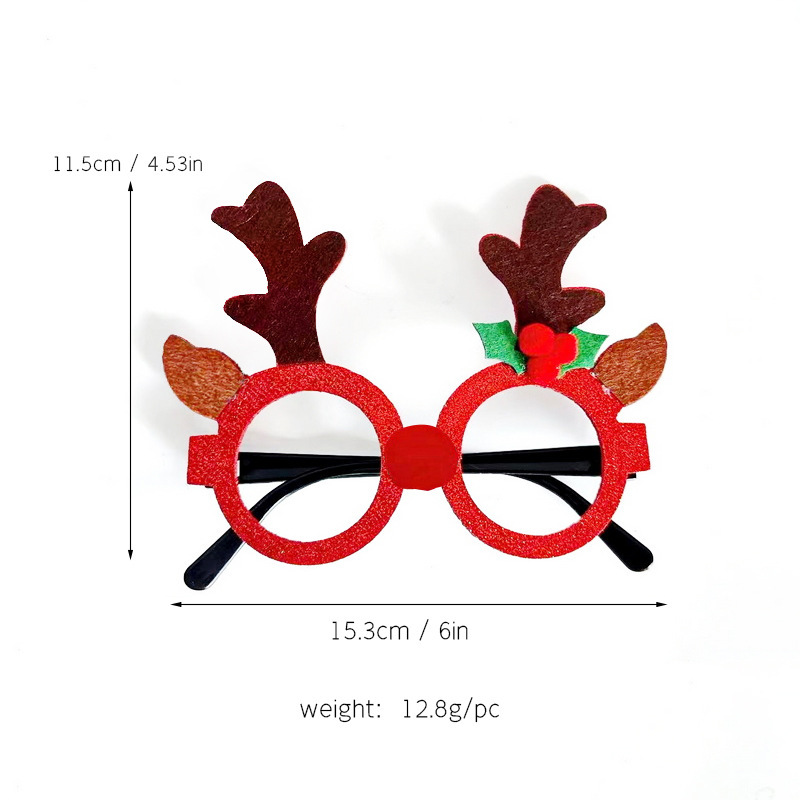 Christmas Glasses Frame and Headbands Set Decoration Accessories