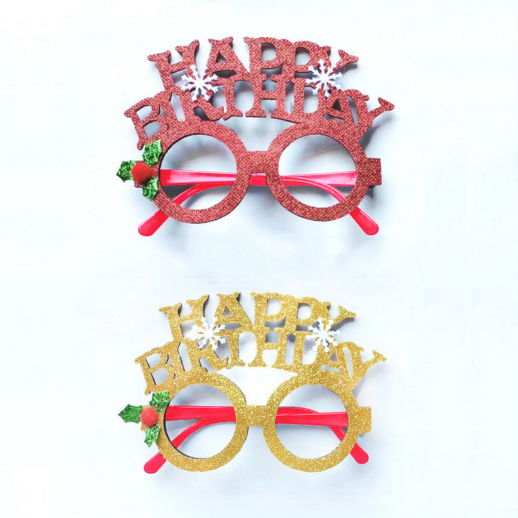 Christmas Glasses Frame and Headbands Set Decoration Accessories