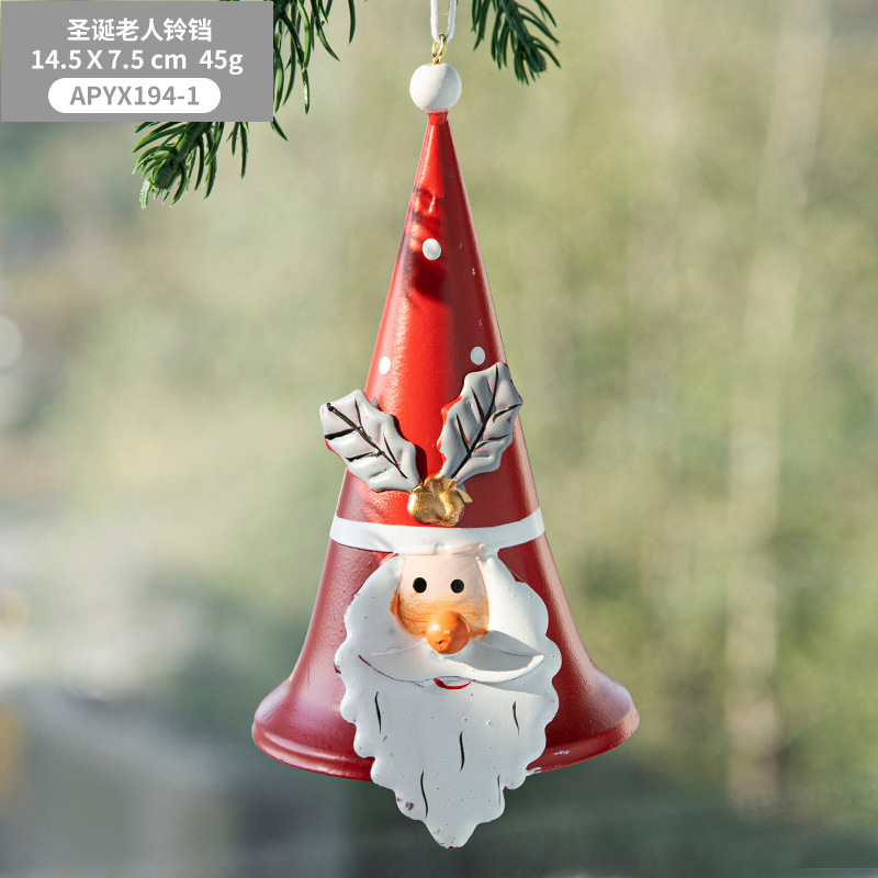 Painted Resin Pendant Snowman Christmas Bell Ornaments Christmas Bell