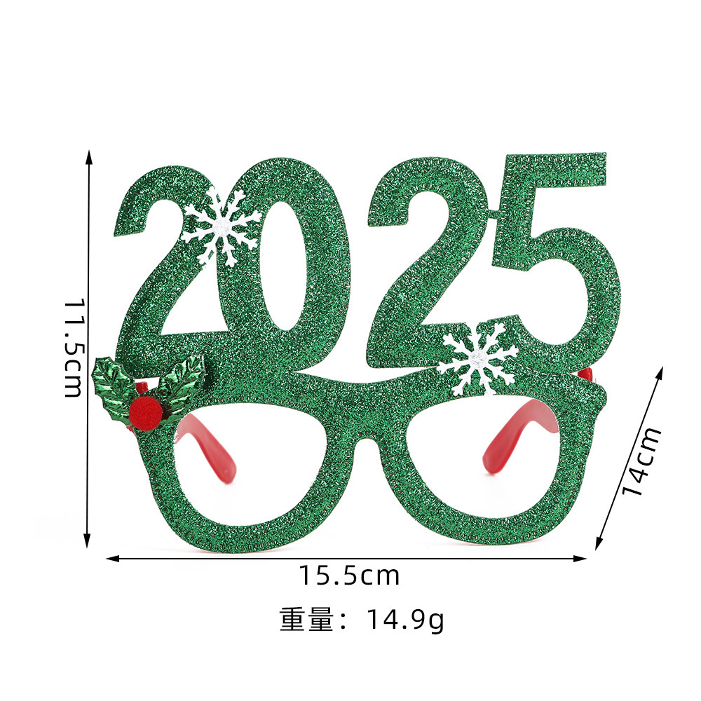 2025 Digital Decorative Headband Cross Year Headband Cute Sequin Decorative Head Buckle Holiday Party Headwear