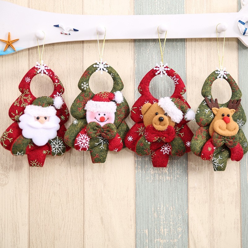 Christmas Doll Green Old Man Snowman Deer Bear Cloth Doll Small Pendant Gift Christmas Tree Accessories