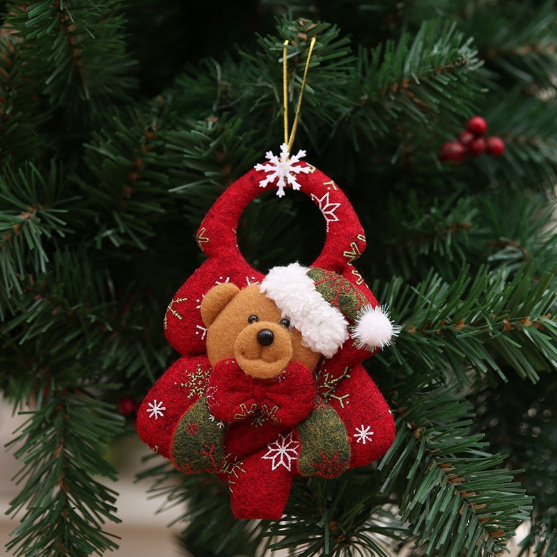 Christmas Doll Green Old Man Snowman Deer Bear Cloth Doll Small Pendant Gift Christmas Tree Accessories