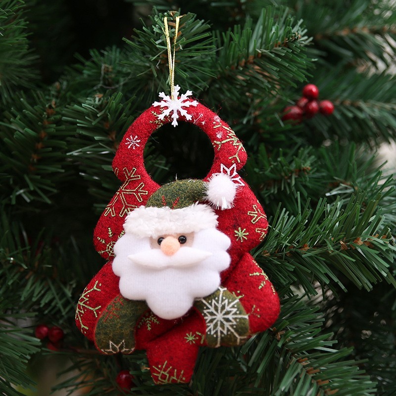 Christmas Doll Green Old Man Snowman Deer Bear Cloth Doll Small Pendant Gift Christmas Tree Accessories