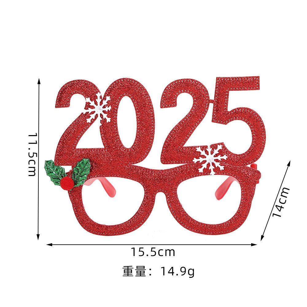 2025 Digital Decorative Headband Cross Year Headband Cute Sequin Decorative Head Buckle Holiday Party Headwear