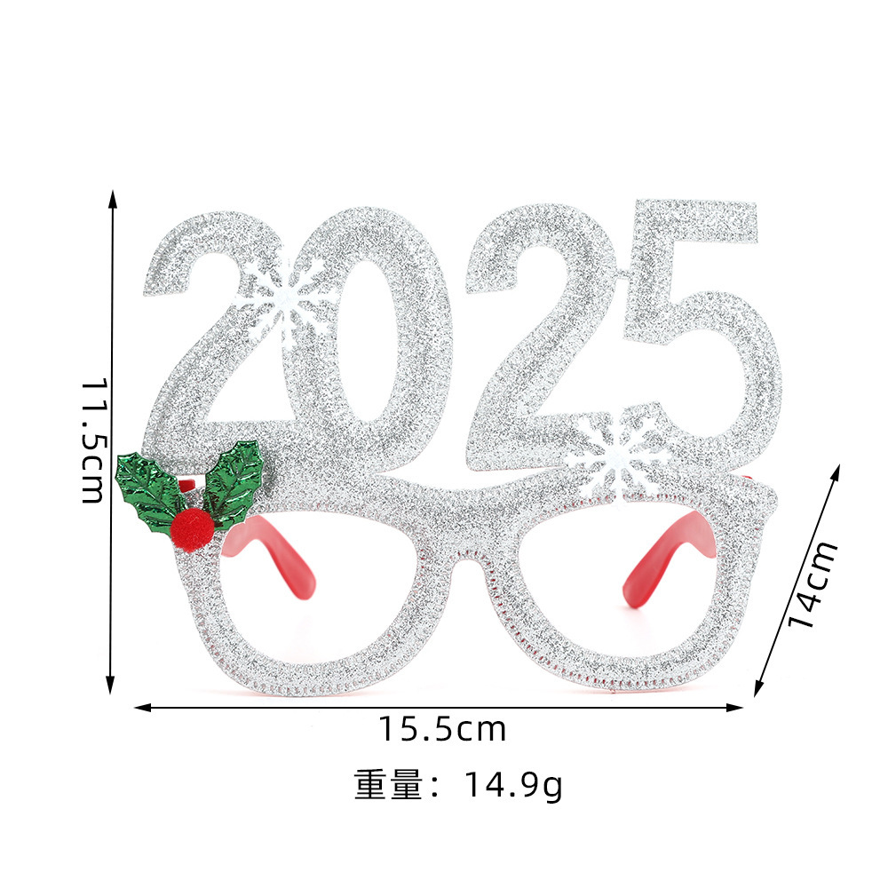 2025 Digital Decorative Headband Cross Year Headband Cute Sequin Decorative Head Buckle Holiday Party Headwear
