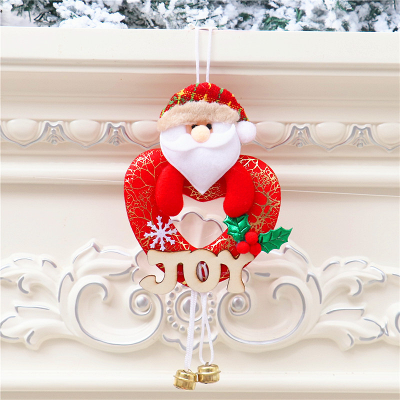 Small Christmas Tree PendantSnowman Cloth Hanging Fireplace Window Bell Hanging Decoration Christmas Decorations