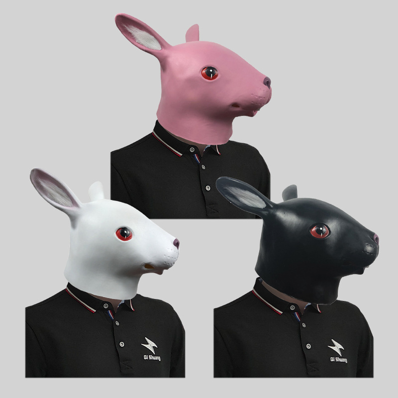 Cute rabbit animal head mask