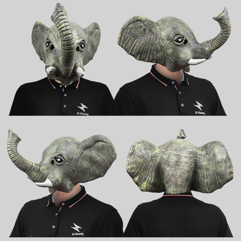 Funny elephant animal head mask