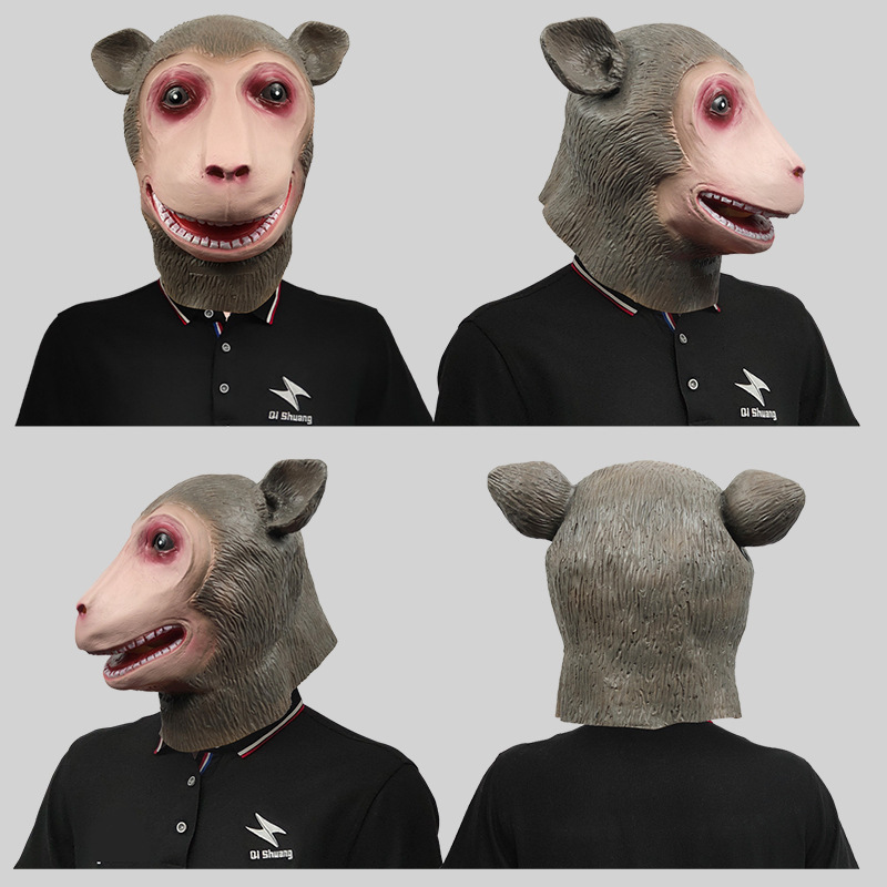Monkey funny animal head mask