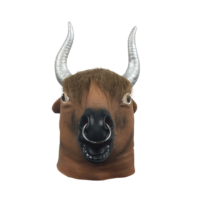 Funny hoop cow animal head mask