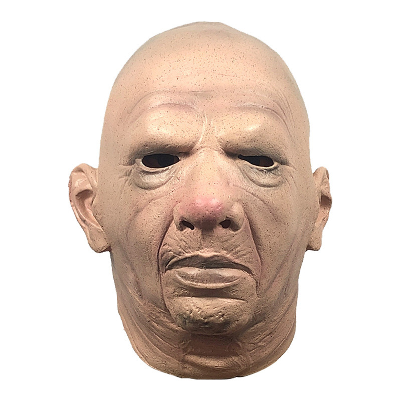 Bald old man latex mask