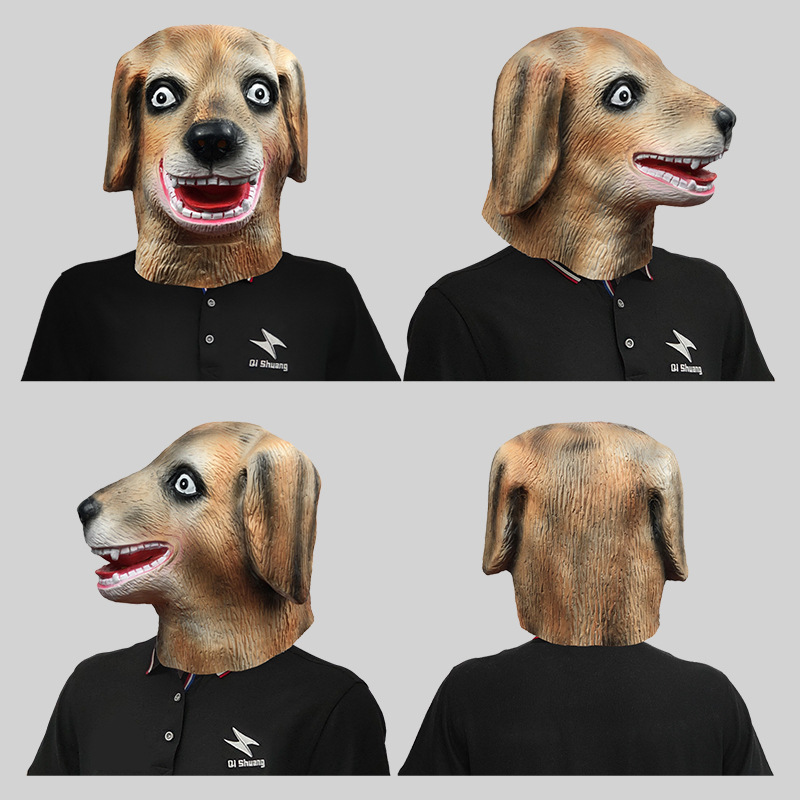 Cute pug animal head mask