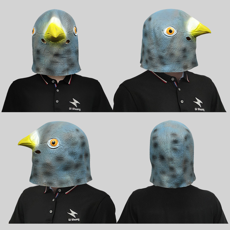 Cute pigeon animal head mask