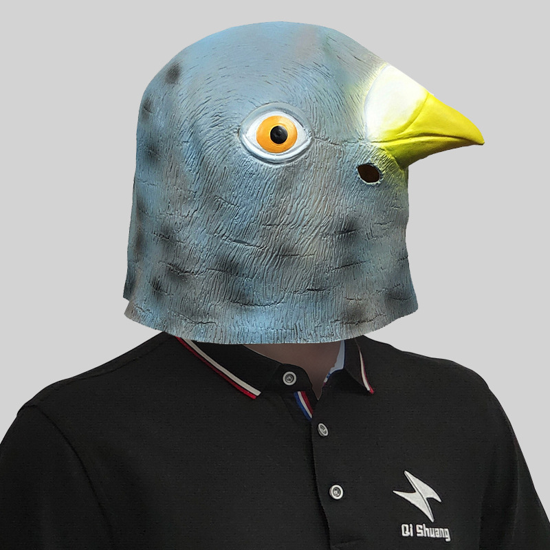 Cute pigeon animal head mask