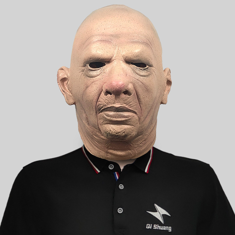 Bald old man latex mask
