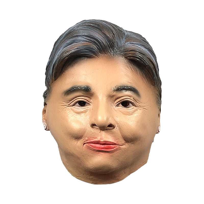 Hilary funny woman wearing a mask