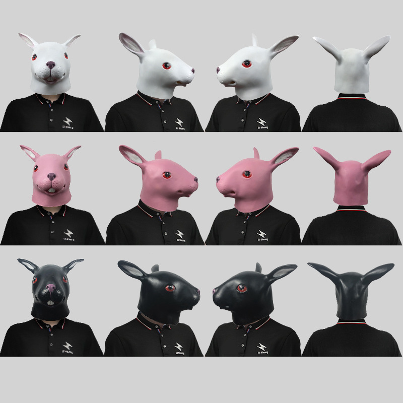 Cute rabbit animal head mask