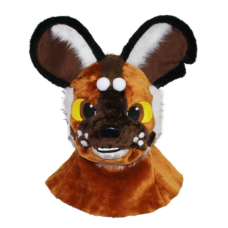 Can open mouth spot dog head mask