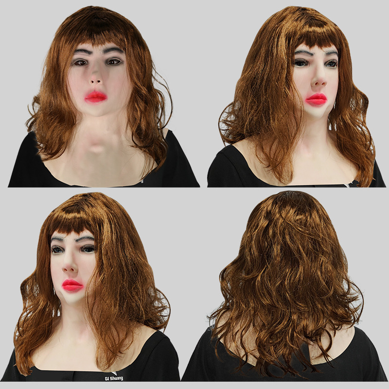 Long hair beauty funny head mask