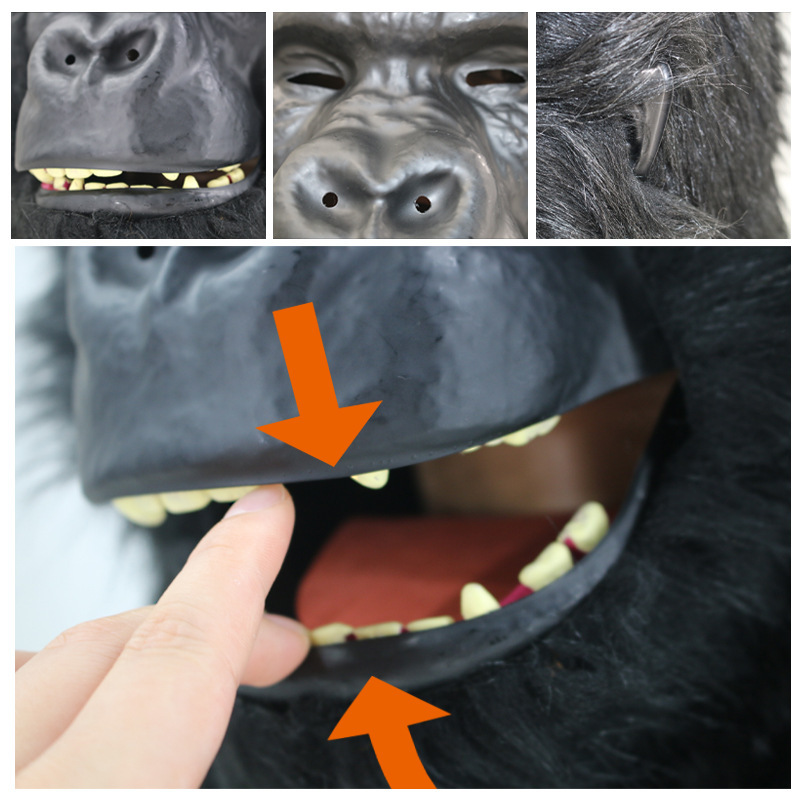 Can open mouth gorilla mask