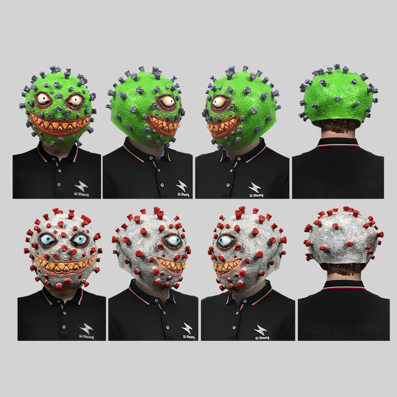 Coronavirus wears a mask
