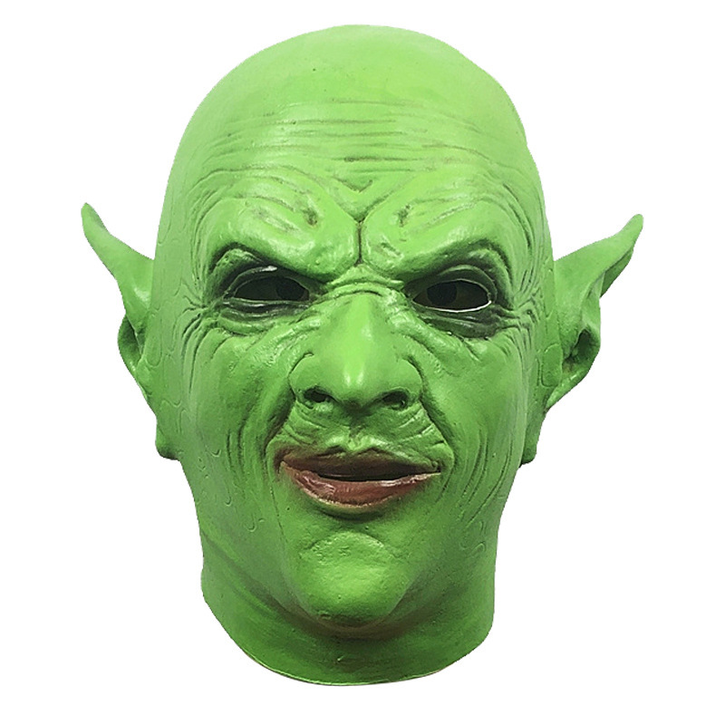 Scary kid with a full face mask