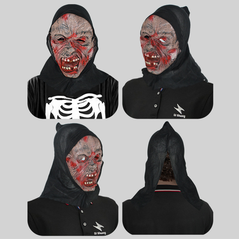 Bloody face with a mask