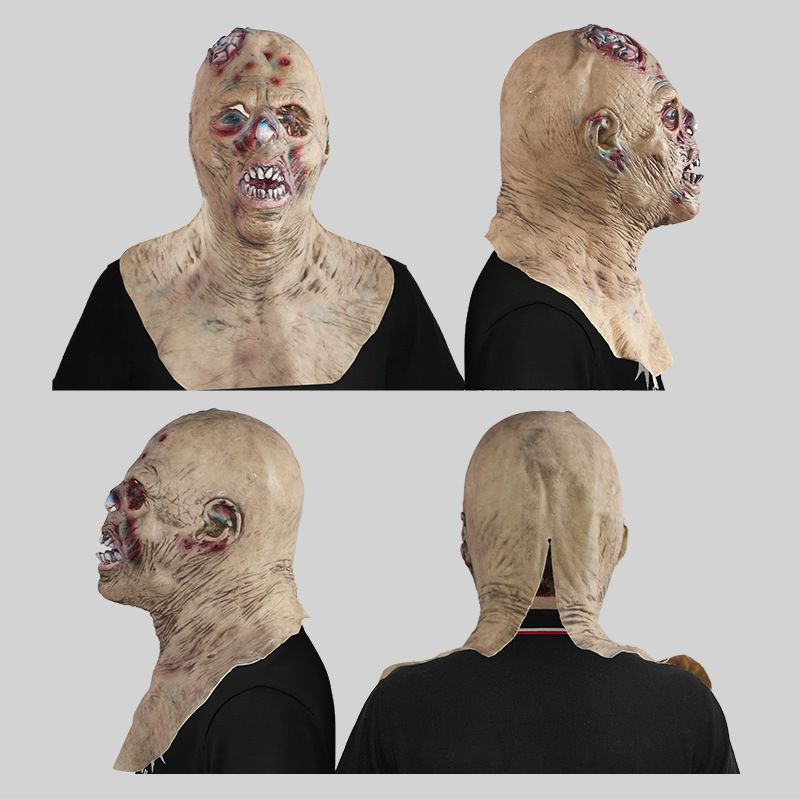 Rotting zombie horror head mask