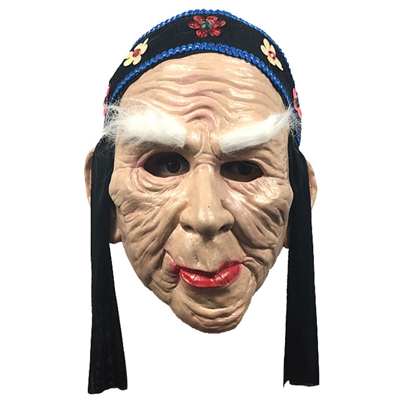 Scary grimace Meng Po mask head cover