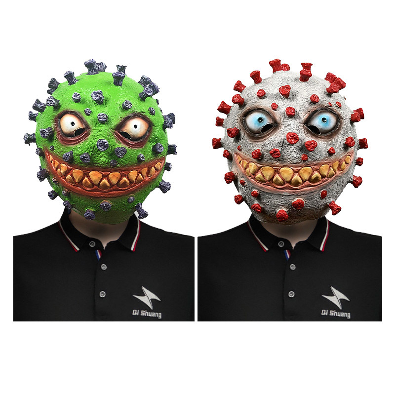 Coronavirus wears a mask