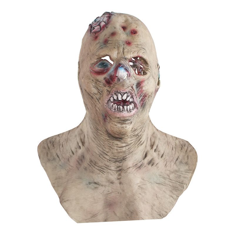 Rotting zombie horror head mask