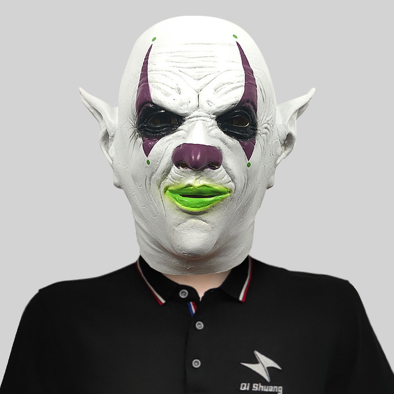 Scary kid with a full face mask